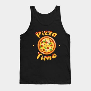 Pizza time hipsters print who love fastfood Tank Top